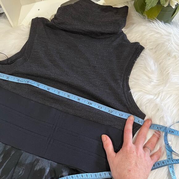 NEW Theory Wool Cotton Classic Tailored Structured Fit Flare Sleeveless Dress 0 - Picture 16 of 16